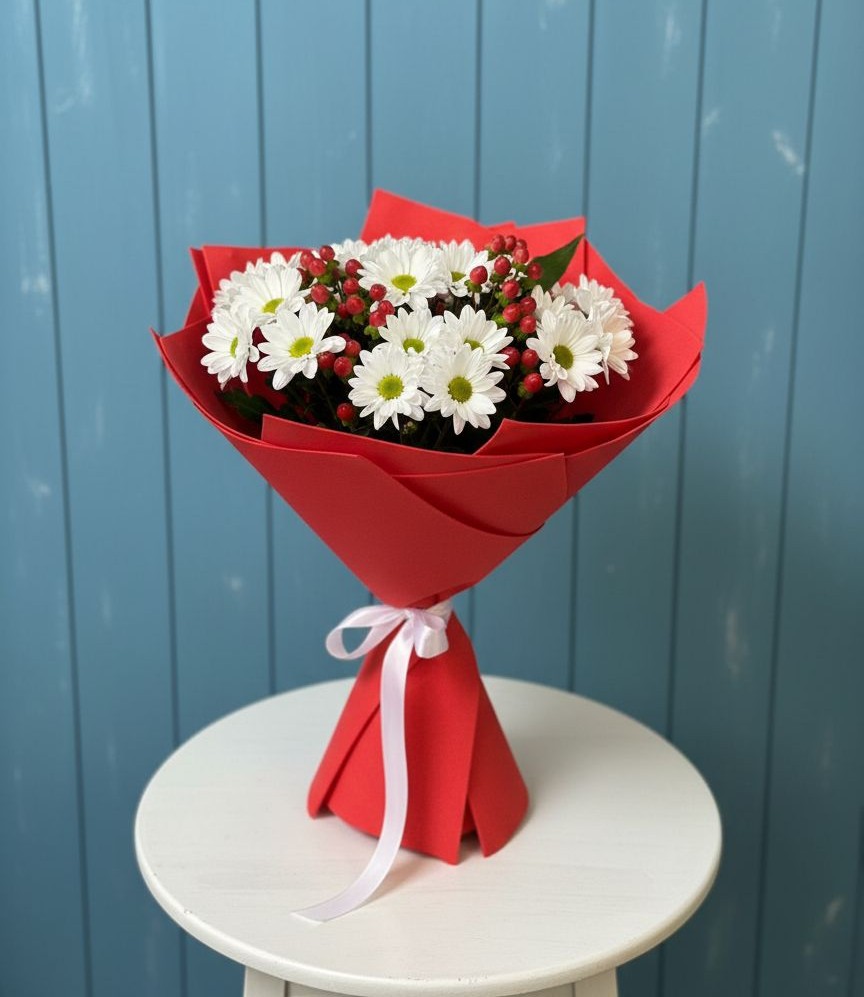 Букет цветов из: Хризантемы в Тюбе