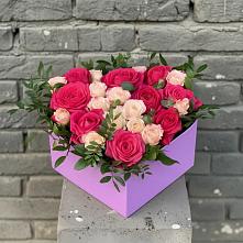 Цветочная композиция из Розы в коробке в Тюбе