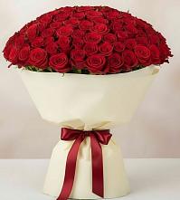 Букет 101 Красная роза Милано в Тюбе