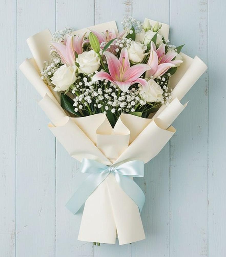 Букет цветов из: Лилии в Тюбе