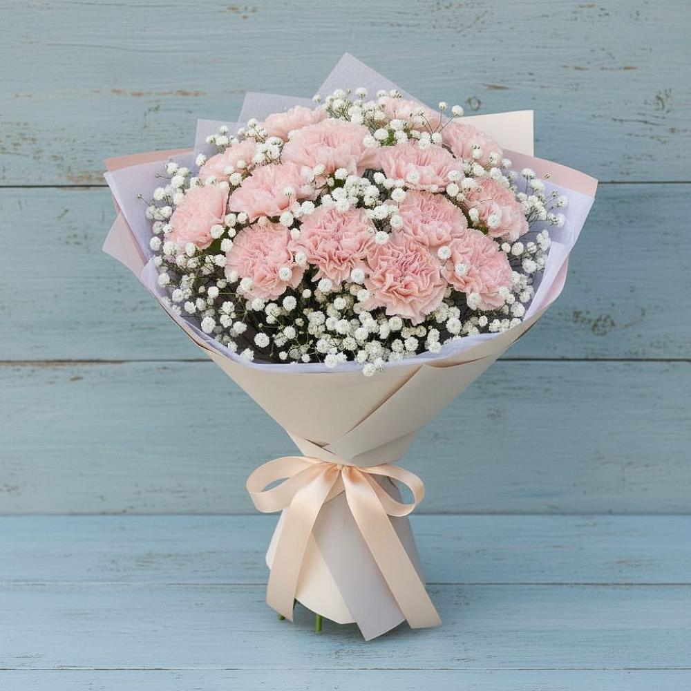 Букет цветов из: Гвоздики в Тюбе