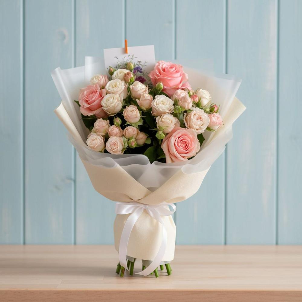 Букет цветов из: Розы в Тюбе