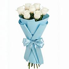 Букет 7 белых роз Проуд #REPLACE_PRED# Тюбе