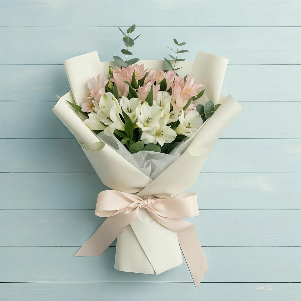 Букет цветов из: Альстромерии в Тюбе