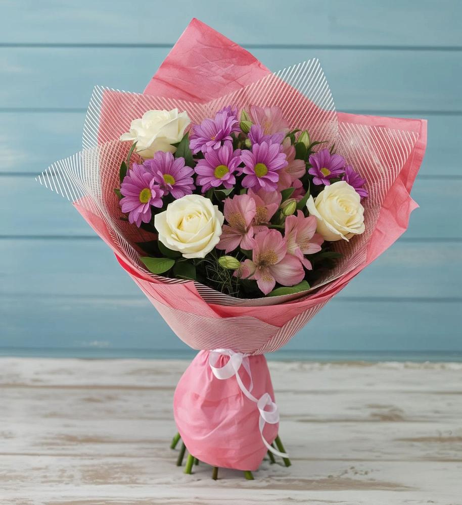 Букет цветов из: Герберы в Тюбе