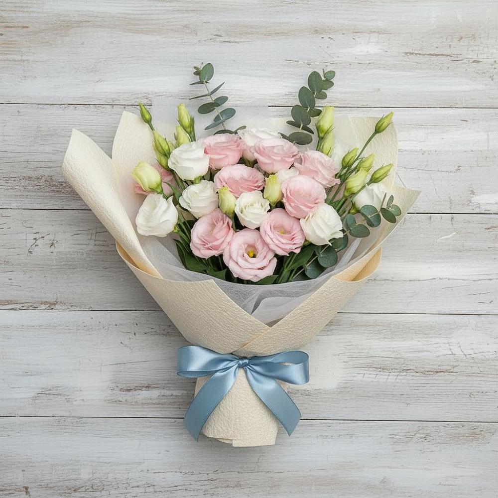 Букет цветов из: Лизиантусы в Тюбе